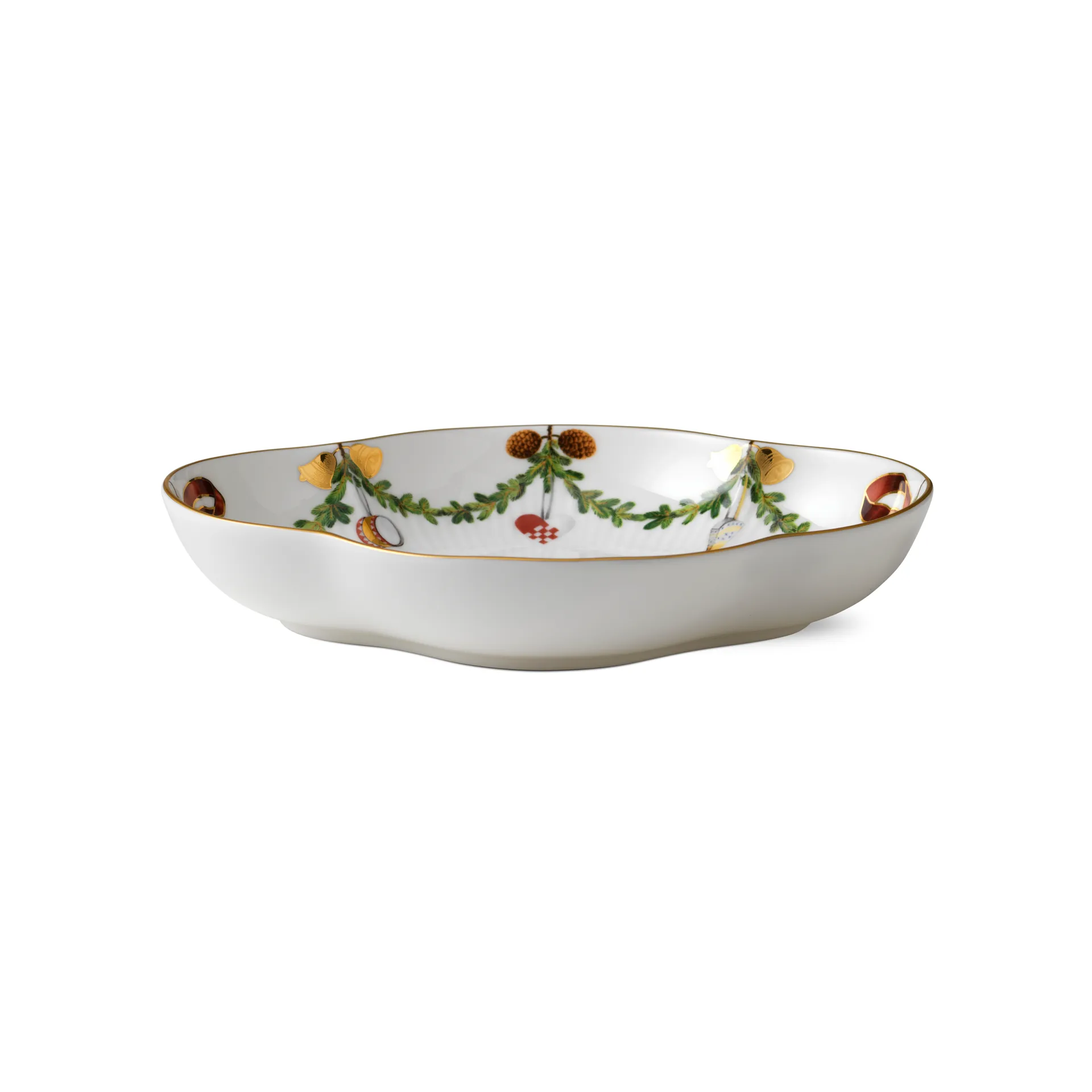 Star Fluted Christmas tray, Ø 18 cm Royal Copenhagen