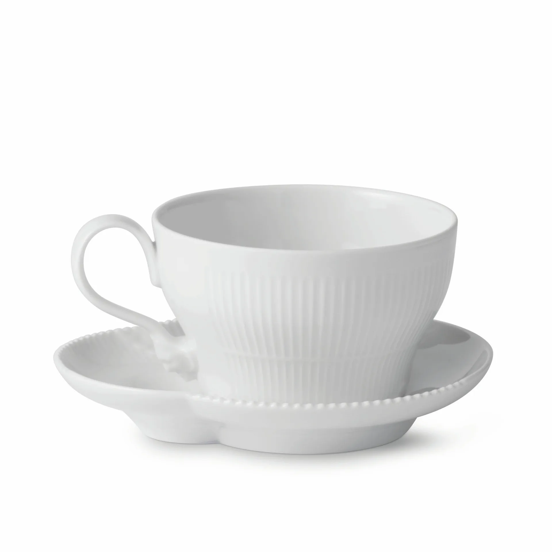 White Elements cup with saucer 26 cl, 26 cl Royal Copenhagen