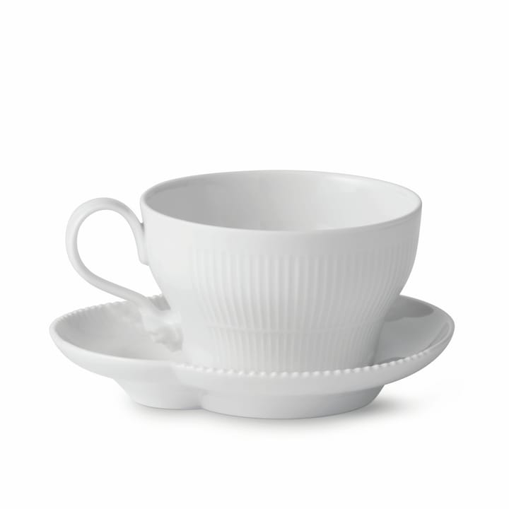 White Elements cup with saucer 26 cl - 26 cl - Royal Copenhagen