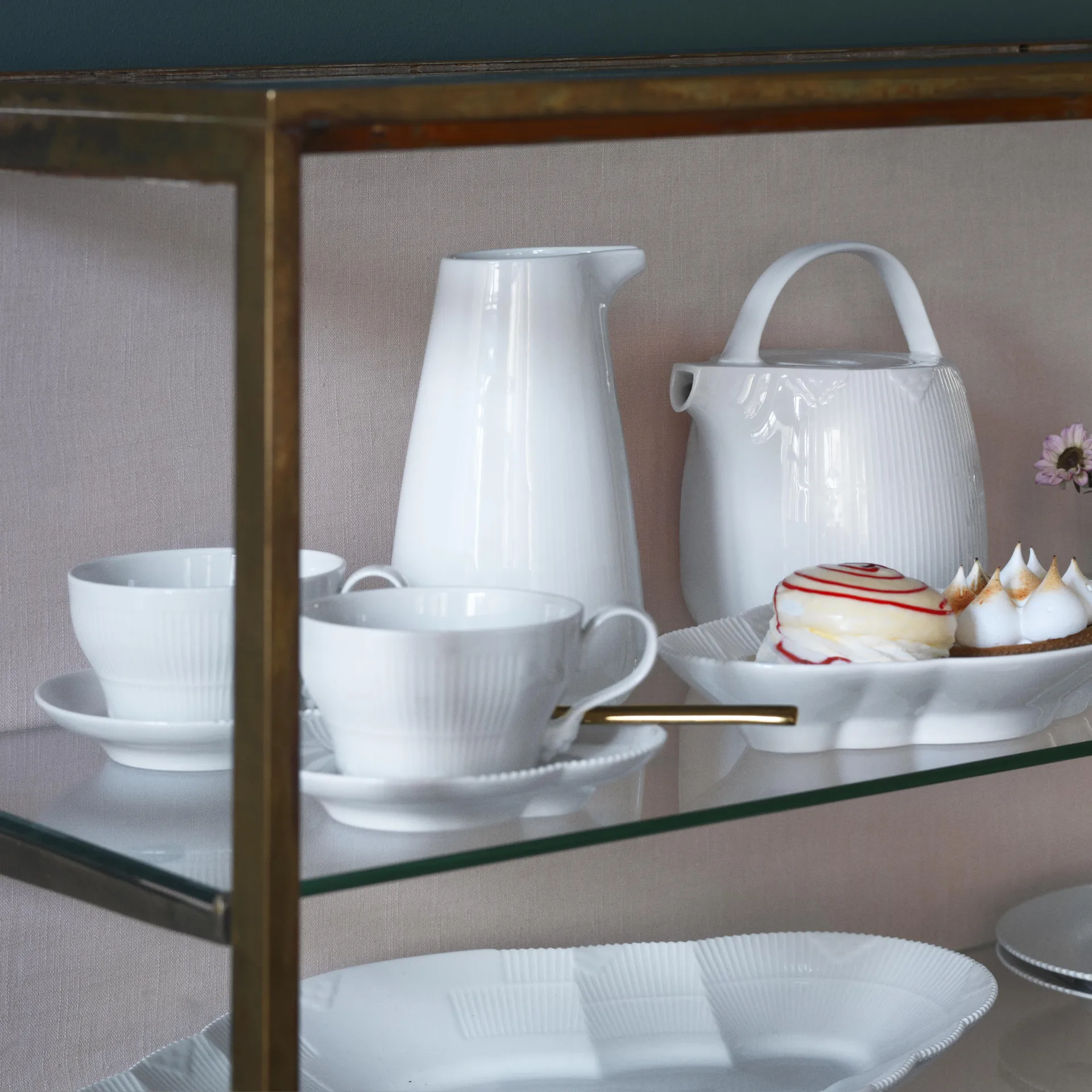 White Elements cup with saucer 26 cl, 26 cl Royal Copenhagen