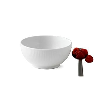White Fluted bowl, Ø 13 cm Royal Copenhagen