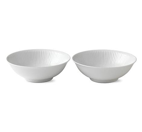 White Fluted bowl 2-pack, 35 cl Royal Copenhagen