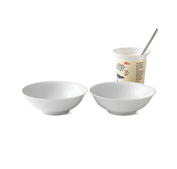 White Fluted bowl 2-pack, 35 cl Royal Copenhagen