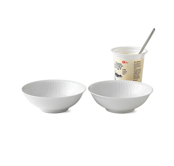 White Fluted bowl 2-pack, 35 cl Royal Copenhagen