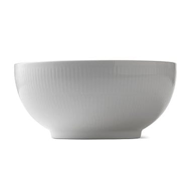 White Fluted bowl - Ø 21 cm - Royal Copenhagen