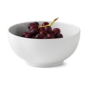White Fluted bowl, Ø 21 cm Royal Copenhagen