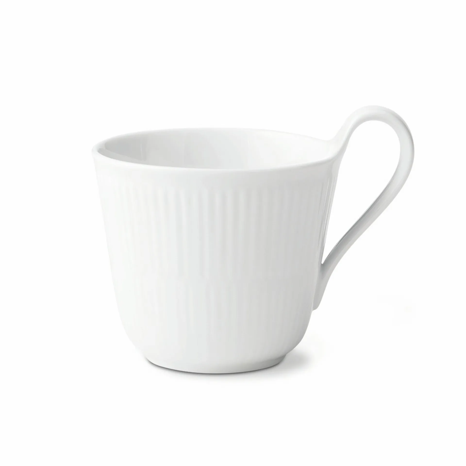 White Fluted cup with high handle, 33 cl Royal Copenhagen