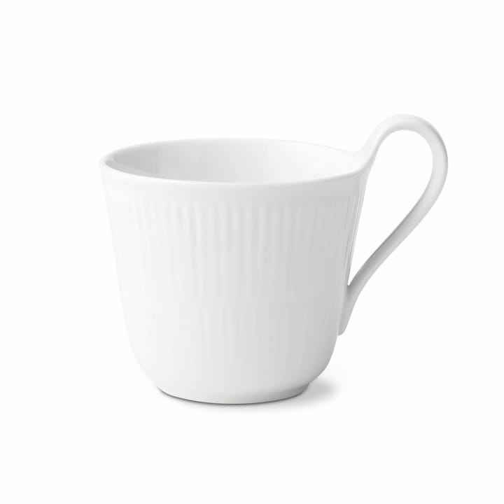 White Fluted cup with high handle - 33 cl - Royal Copenhagen