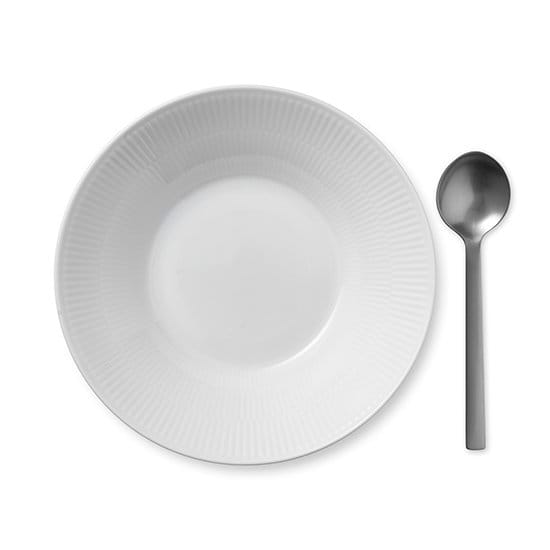 White Fluted deep plate 2, Ø 24 cm Royal Copenhagen