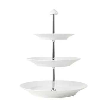 White Fluted dish with 3 tiers - White - Royal Copenhagen