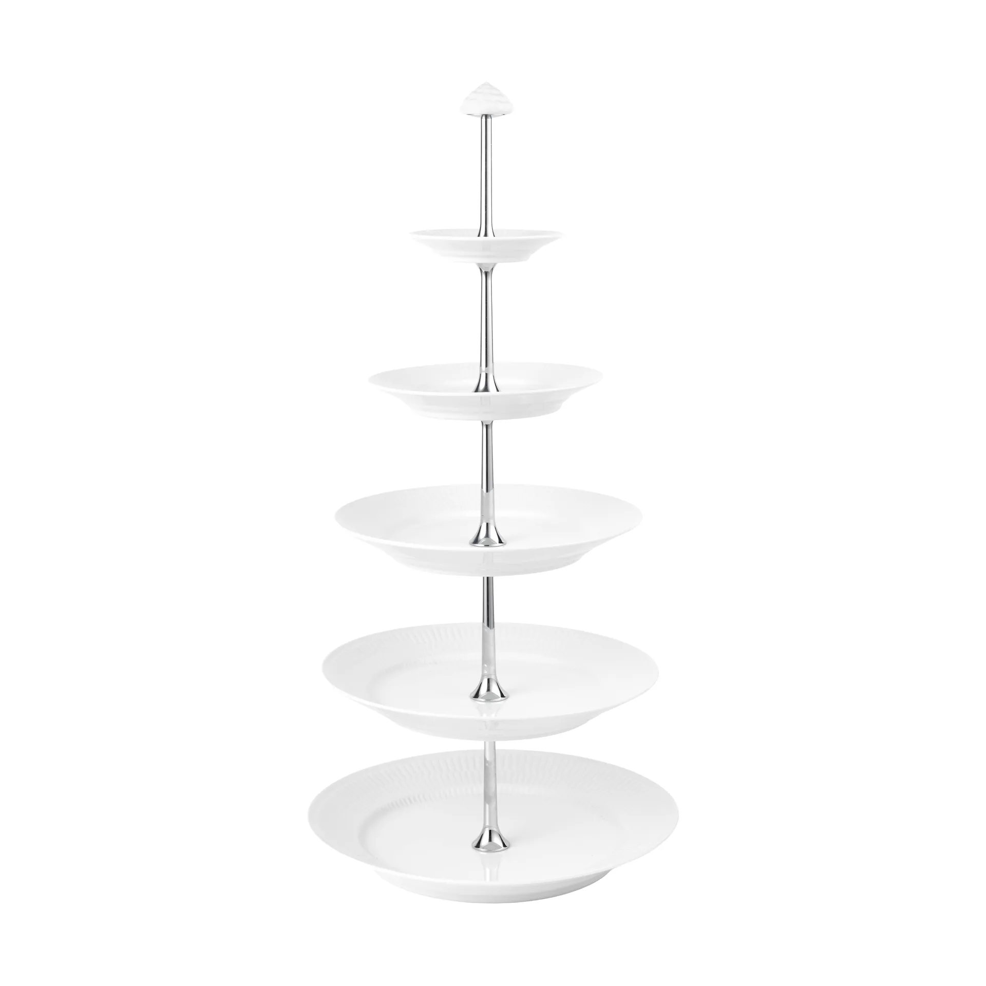 White Fluted dish with 5 tiers, White Royal Copenhagen
