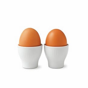 White Fluted egg cup 2-pack - 5 cm - Royal Copenhagen