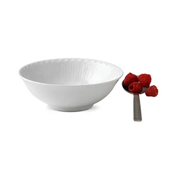 White Fluted Half Lace bowl, 35 cl Royal Copenhagen