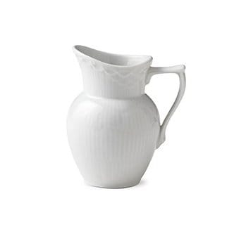 White Fluted Half Lace milk jug, 17 cl Royal Copenhagen