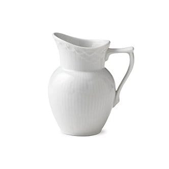 White Fluted Half Lace milk jug - 17 cl - Royal Copenhagen