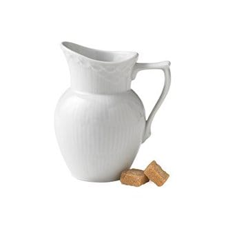White Fluted Half Lace milk jug - 17 cl - Royal Copenhagen