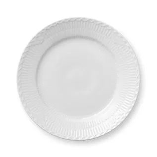 White Fluted Half Lace plate, Ø 19 cm Royal Copenhagen