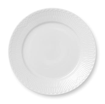 White Fluted Half Lace plate - Ø 22 cm - Royal Copenhagen