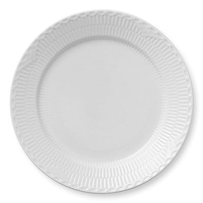 White Fluted Half Lace plate - Ø 27 cm - Royal Copenhagen
