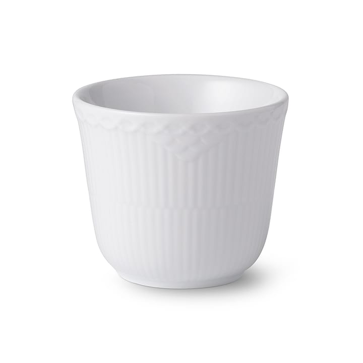 White Fluted Half Lace thermo cup - 26 cl - Royal Copenhagen