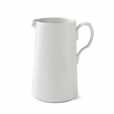 White Fluted jug with handle - 1,5 l - Royal Copenhagen