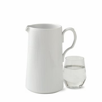 White Fluted jug with handle - 1,5 l - Royal Copenhagen