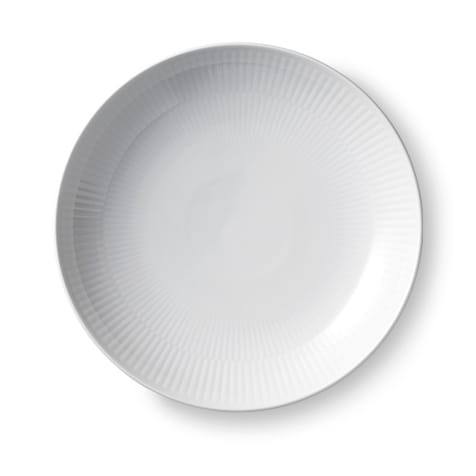 White Fluted modern plate - Ø 20 cm - Royal Copenhagen