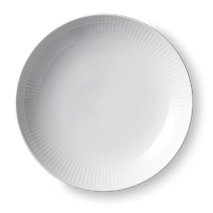 White Fluted modern plate - Ø 25 cm - Royal Copenhagen