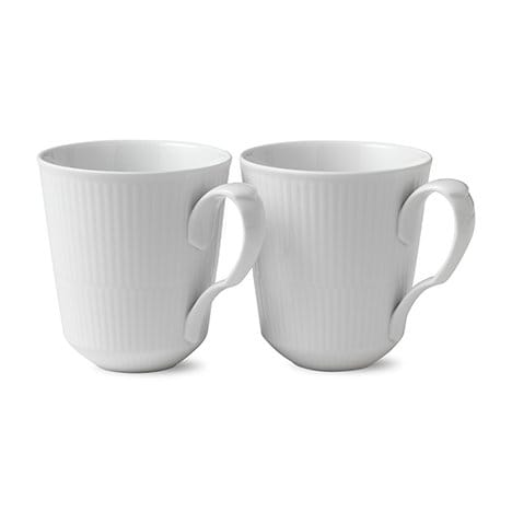 White Fluted mug 2-pack - 37 cl - Royal Copenhagen