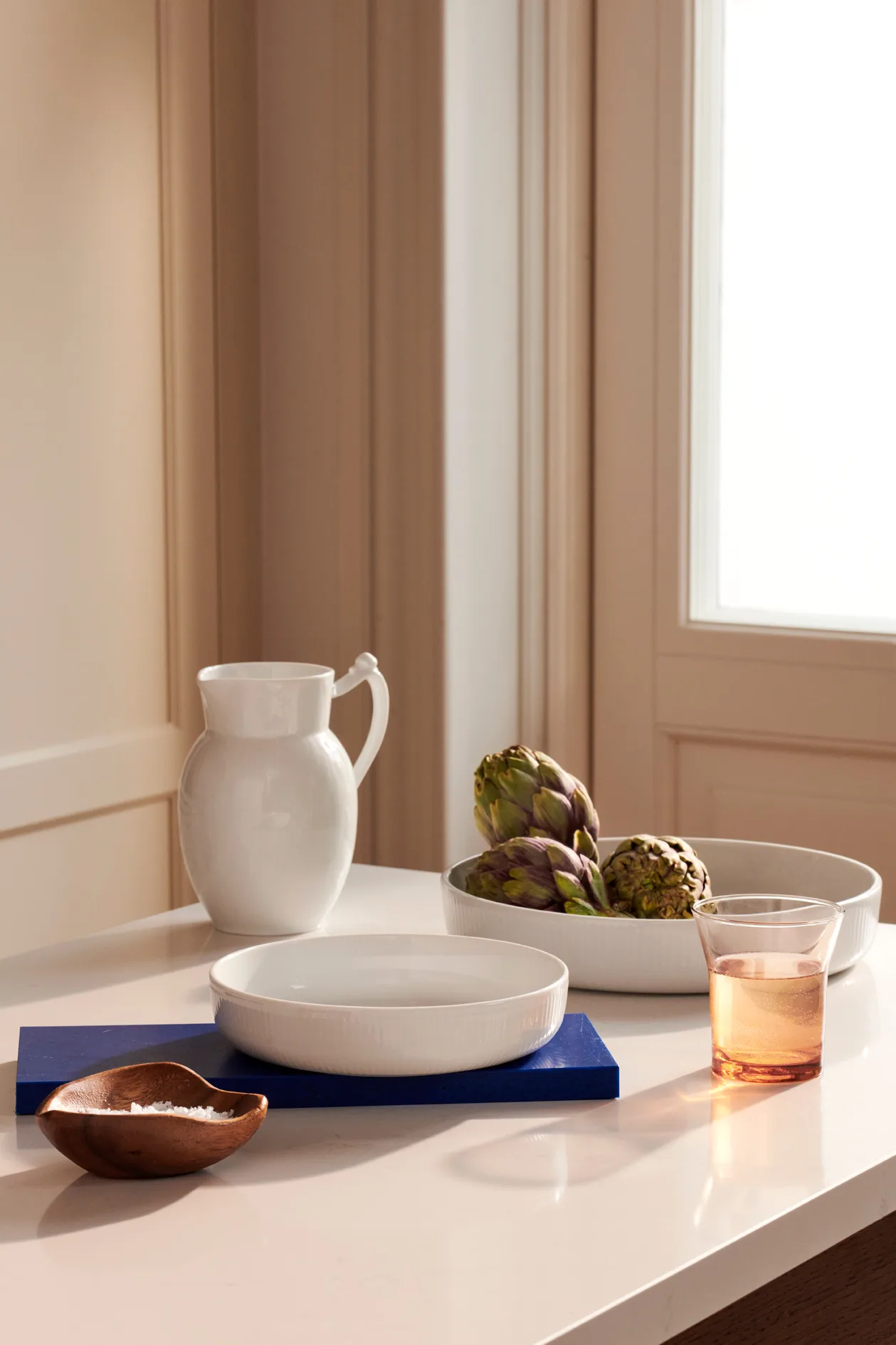 White Fluted oven dish Ø18.5 cm, White Royal Copenhagen