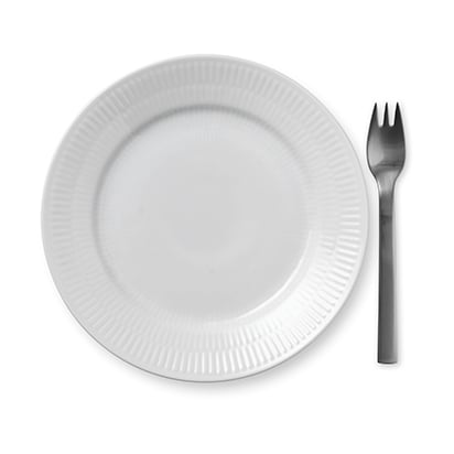 Royal Copenhagen White Fluted plate Ø 19 cm