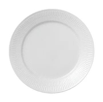 White Fluted plate Ø25 cm - White - Royal Copenhagen