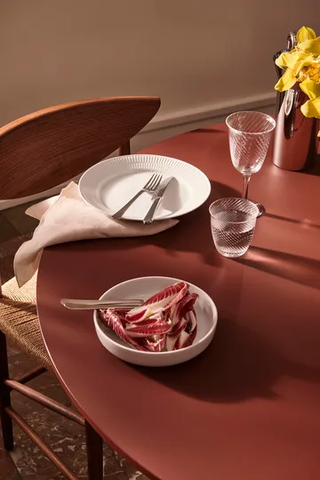 White Fluted plate Ø25 cm - White - Royal Copenhagen