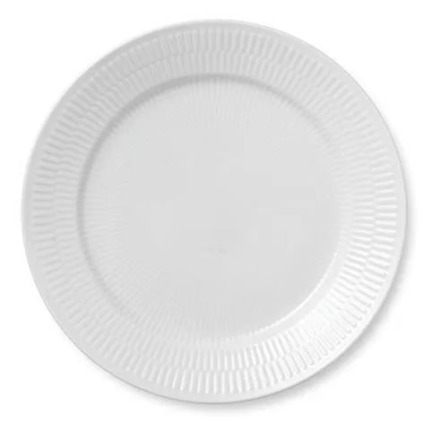 White Fluted plate, Ø 27 cm Royal Copenhagen