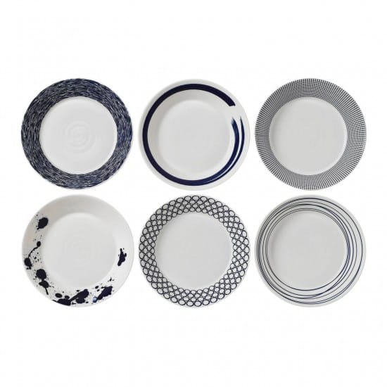 Pacific deep  plate 6 pieces - 22 cm - Royal Doulton