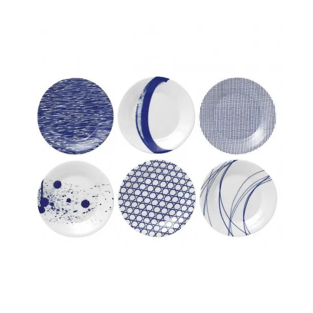 Royal Doulton Pacific plate blue 6 pieces 16 cm | Scandinavian Design | Table settings & starter sets | Blue