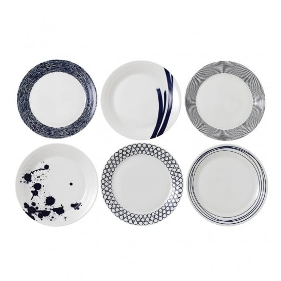 Royal Doulton Pacific plate blue 6 pieces 28 cm