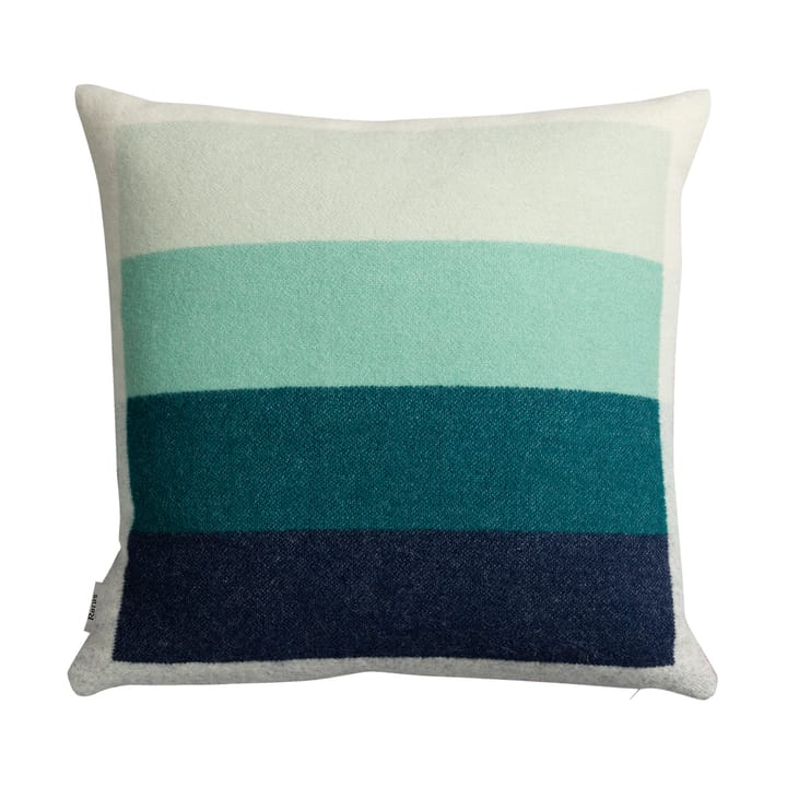 Åsmund bold cushion 50x50 cm - Red-turquoise - Røros Tweed