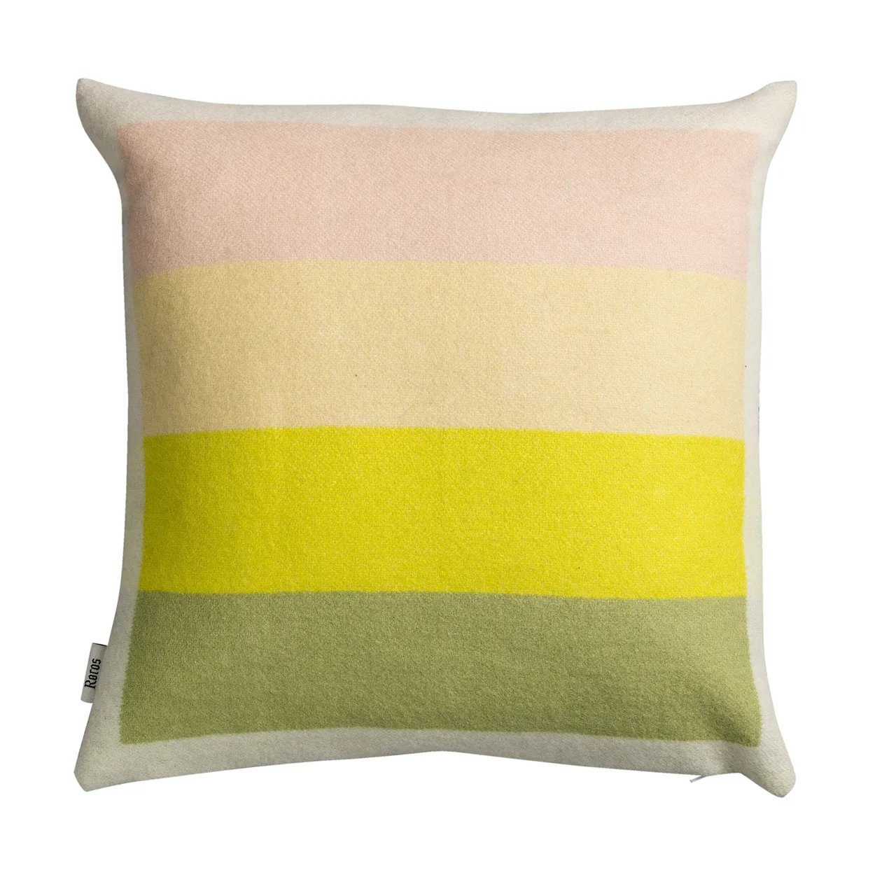 Roros Tweed Åsmund bold cushion 50x50 cm Yellow-blue