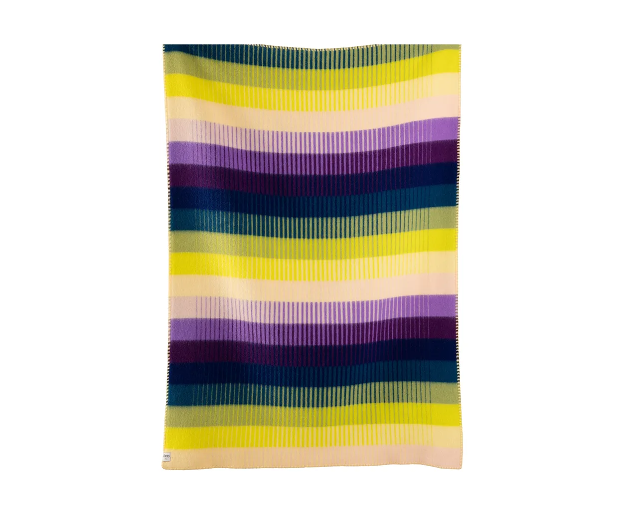 Roros Tweed Åsmund gradient blanket 135x200 cm Yellow-blue