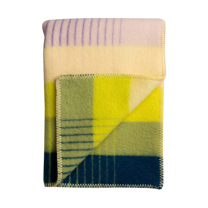 Åsmund gradient blanket 135x200 cm - Yellow-blue - Røros Tweed