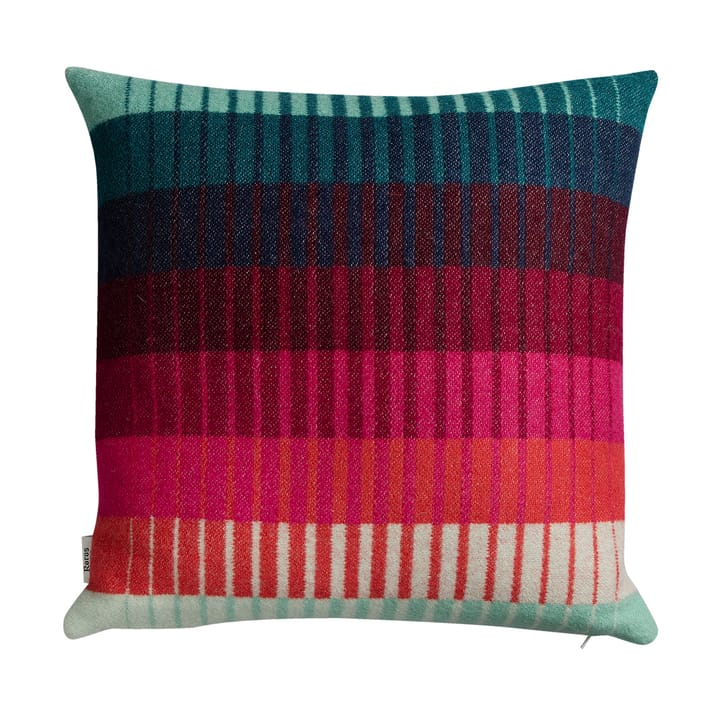 Åsmund gradient cushion 50x50 cm - Red-turquoise - Røros Tweed