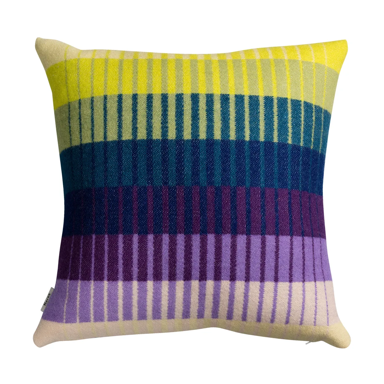 Roros Tweed Åsmund gradient cushion 50x50 cm Yellow-blue