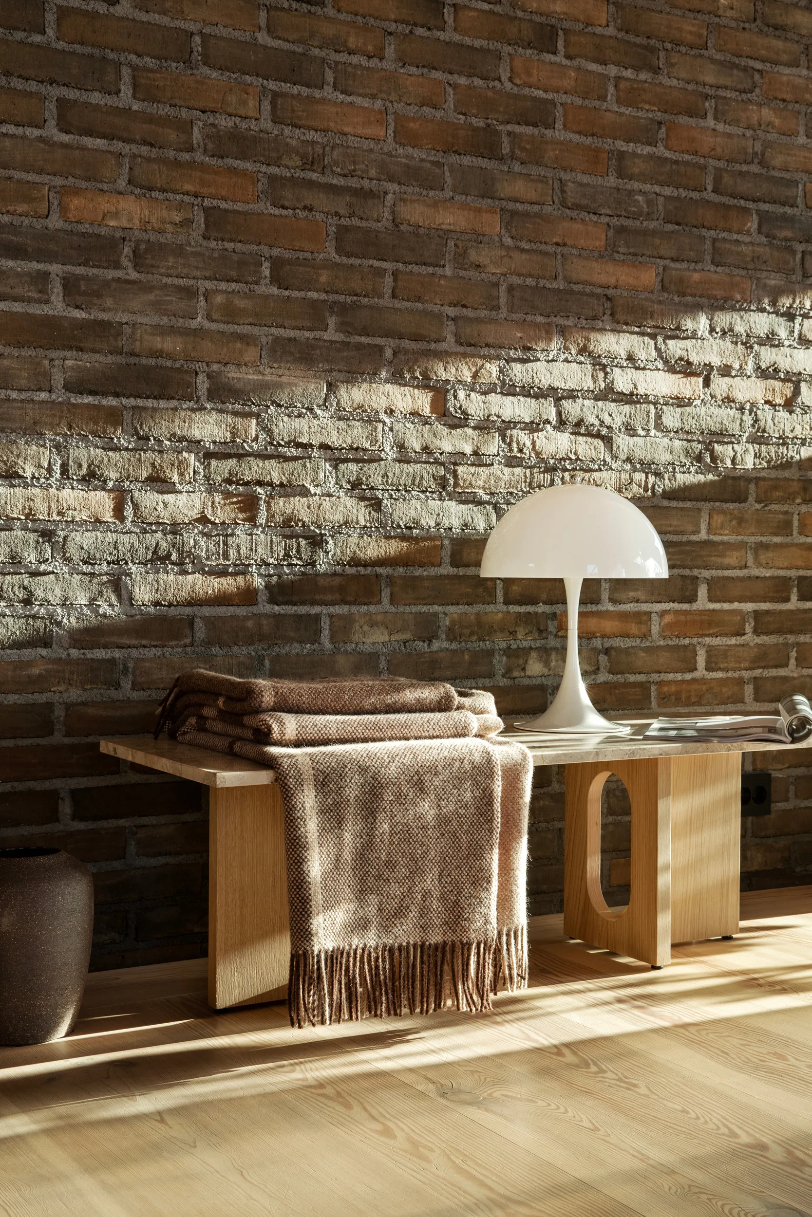 Filos throw 145x220 cm, Brown Røros Tweed