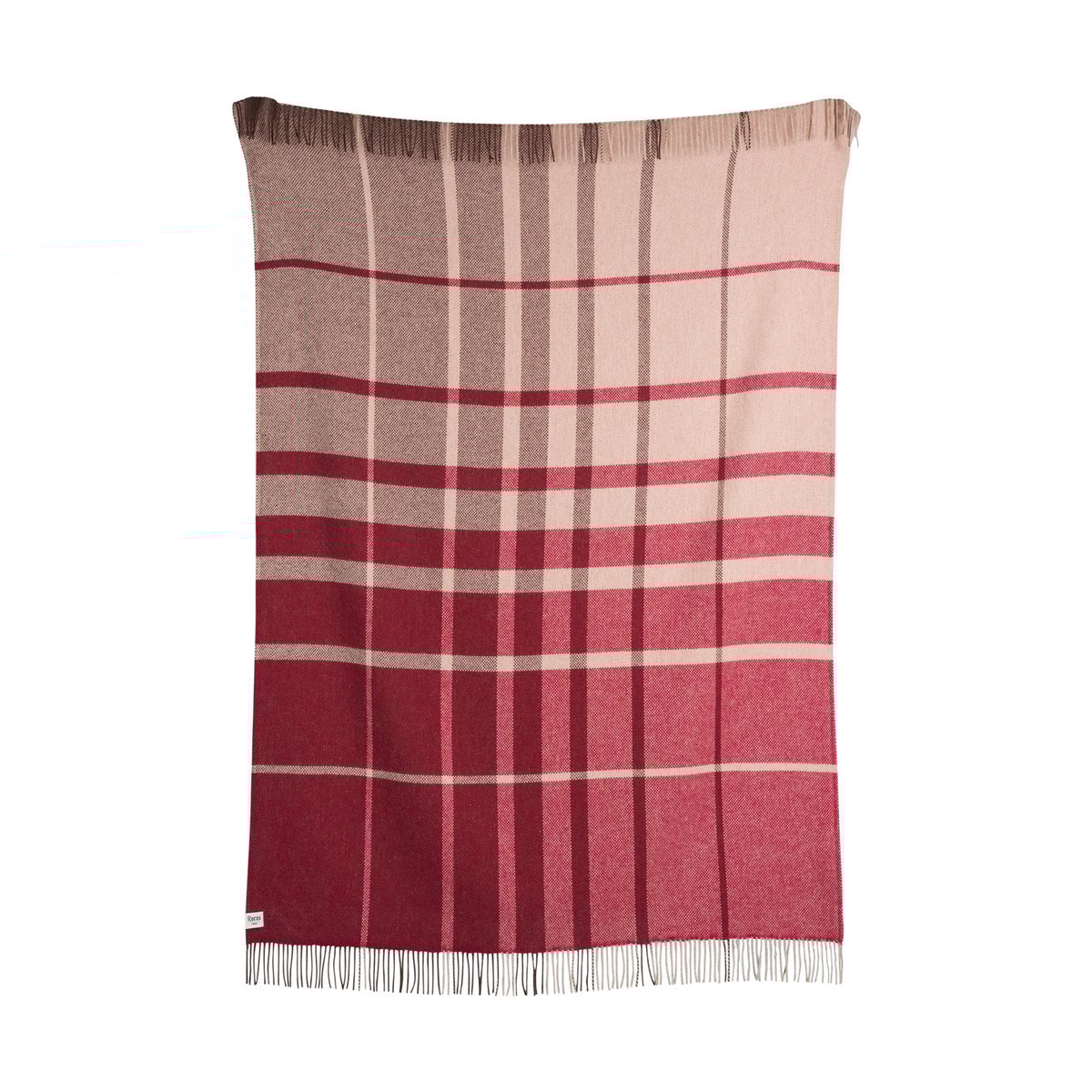 Roros Tweed Filos throw 145x220 cm Burgundy | Scandinavian Design | Wool blankets & throws | Pink
