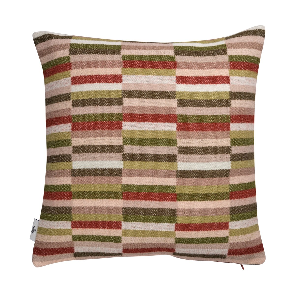 Roros Tweed Ida cushion 50x50 cm Olive burgundy | Scandinavian Design | Cushions | Multi