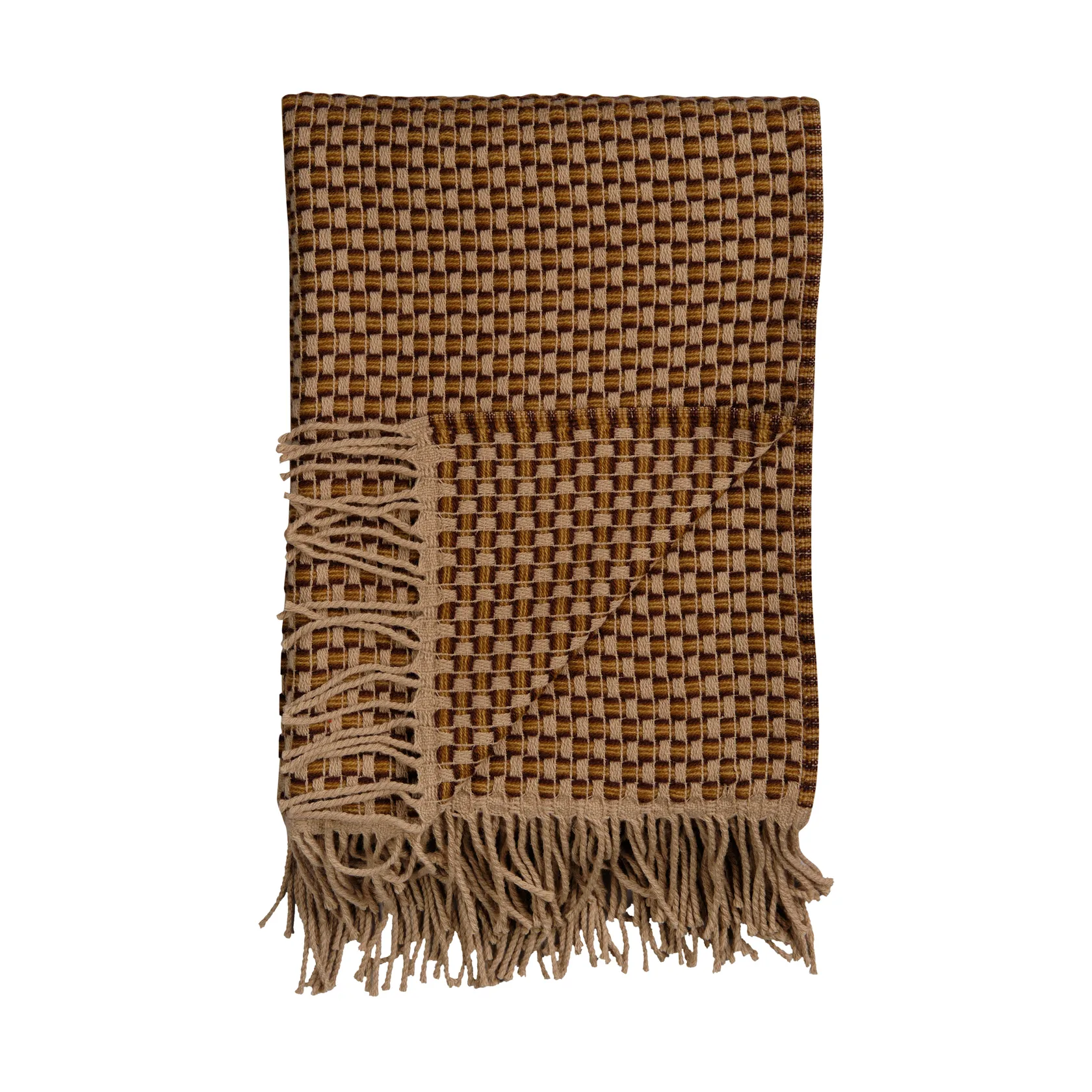 Isak throw 150x210 cm, Chestnut Røros Tweed