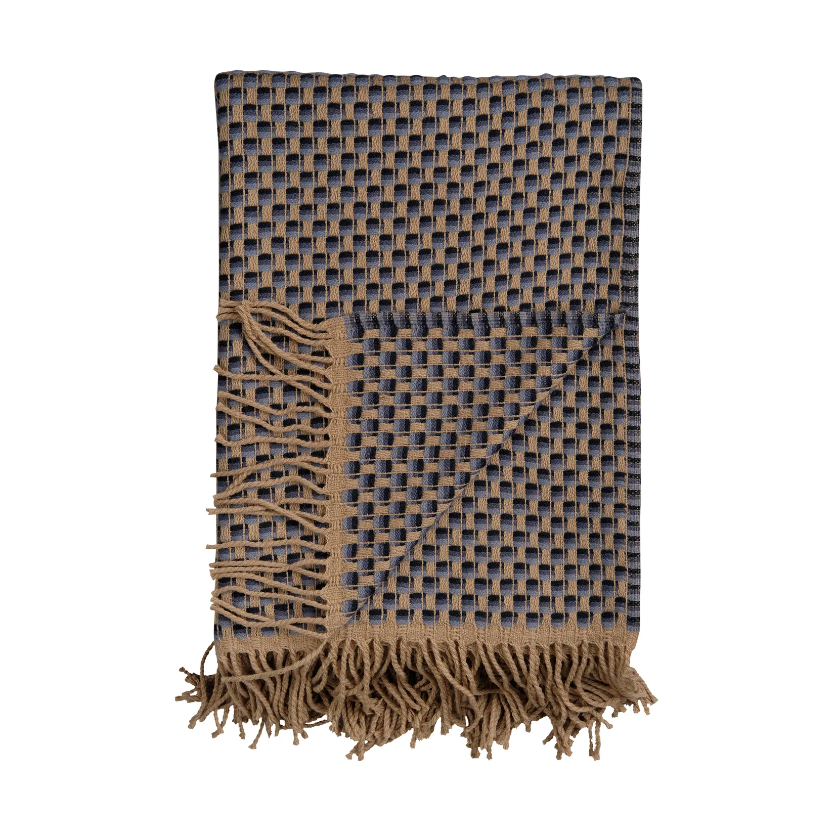 Isak throw 150x210 cm, Far away blue Røros Tweed