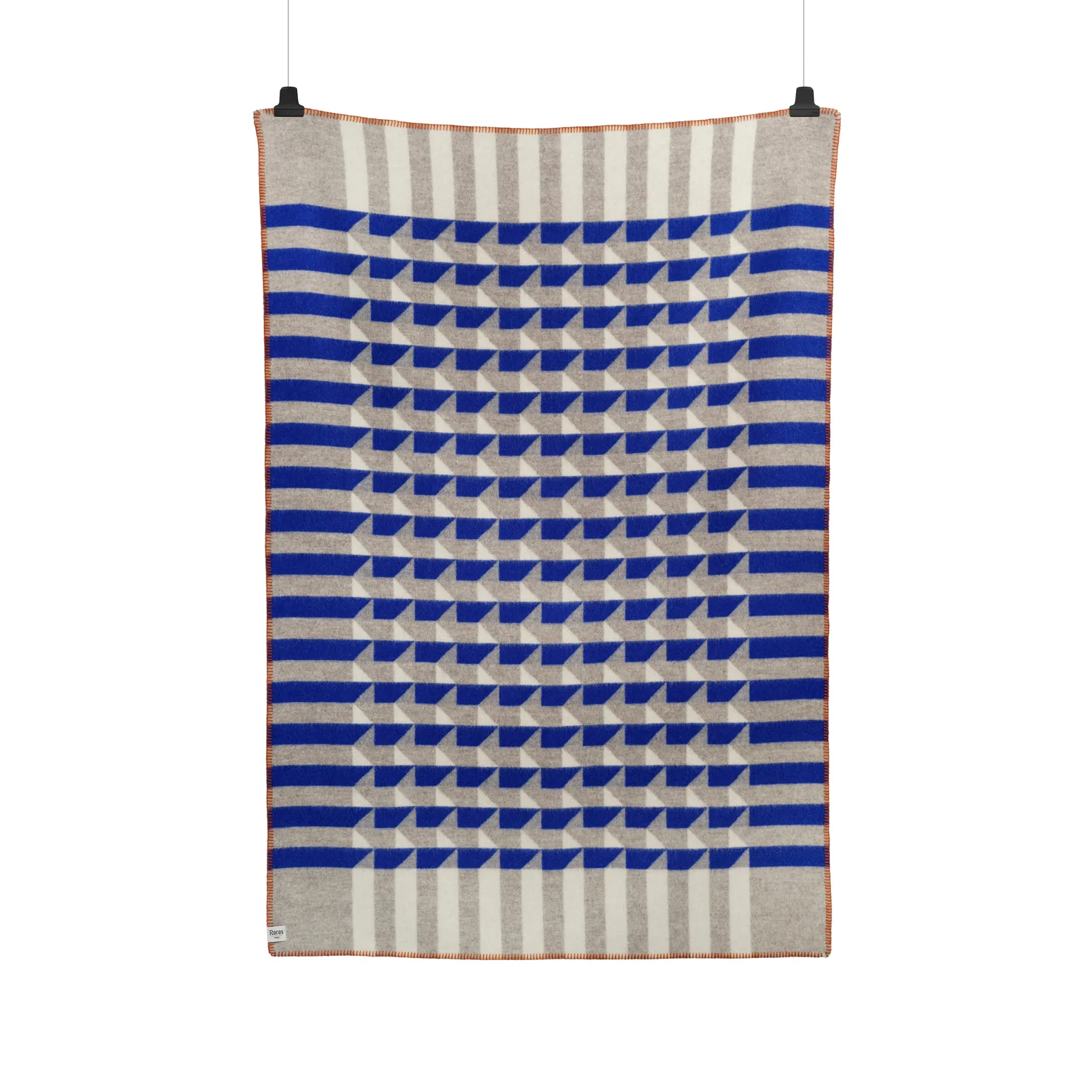 Kvam blanket 135x200 cm, Blue Røros Tweed