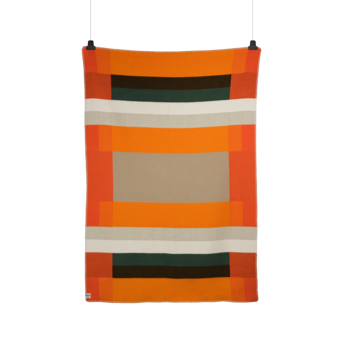 Roros Tweed Mikkel blanket 135x200 cm Orange | Scandinavian Design | Wool blankets & throws | Orange